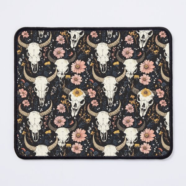 Item preview, Flowery Cow Skull – Rustic and Bohemian Pattern designed and sold by MidArtForge.