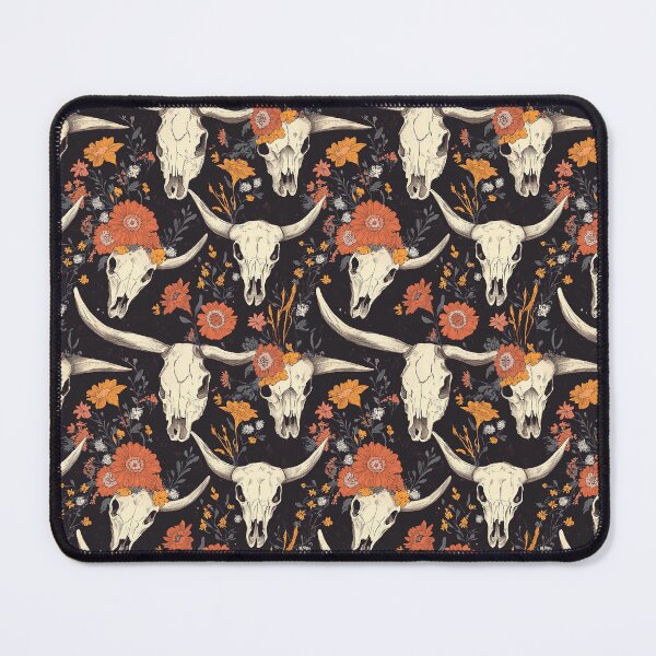Item preview, Flowery Cow Skull – Rustic and Bohemian Pattern designed and sold by MidArtForge.