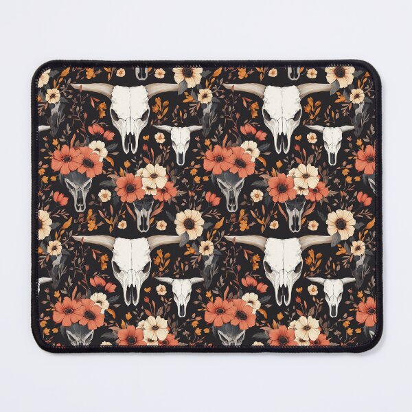 Item preview, Flowery Cow Skull – Rustic and Bohemian Pattern designed and sold by MidArtForge.