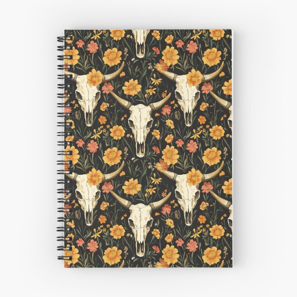 Item preview, Flowery Cow Skull – Rustic and Bohemian Pattern designed and sold by MidArtForge.