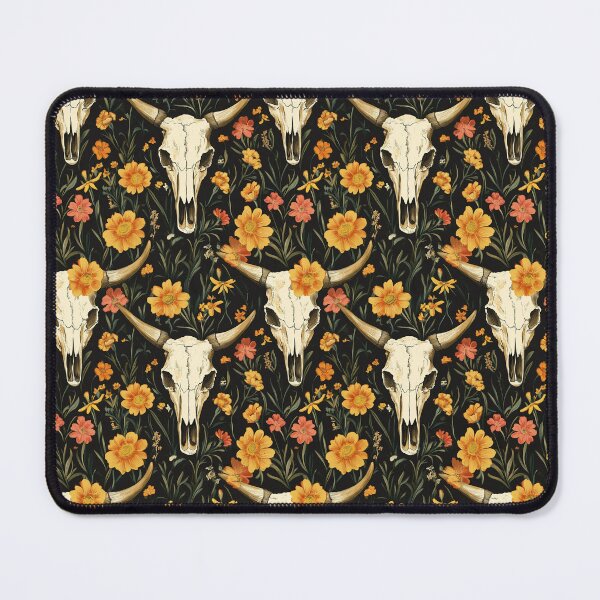Item preview, Flowery Cow Skull – Rustic and Bohemian Pattern designed and sold by MidArtForge.