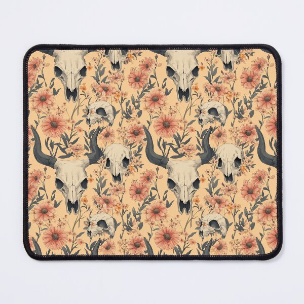 Item preview, Flowery Cow Skull – Rustic and Bohemian Pattern designed and sold by MidArtForge.