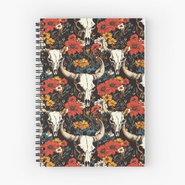 Item preview, Flowery Cow Skull – Rustic and Bohemian Pattern designed and sold by MidArtForge.