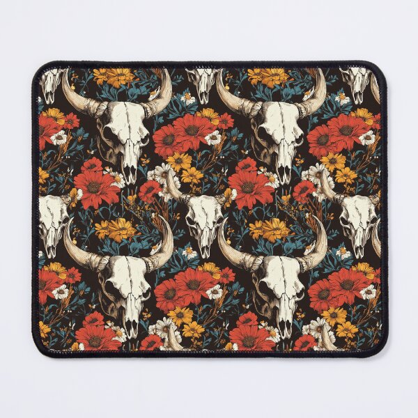 Item preview, Flowery Cow Skull – Rustic and Bohemian Pattern designed and sold by MidArtForge.