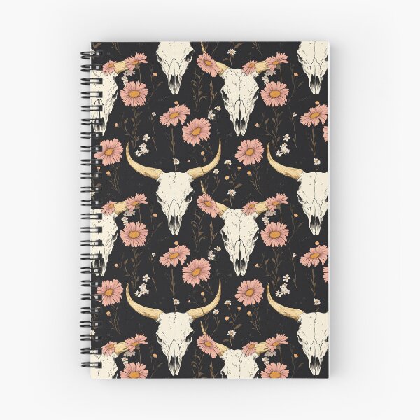 Item preview, Flowery Cow Skull – Rustic and Bohemian Pattern designed and sold by MidArtForge.
