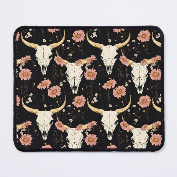 Item preview, Flowery Cow Skull – Rustic and Bohemian Pattern designed and sold by MidArtForge.