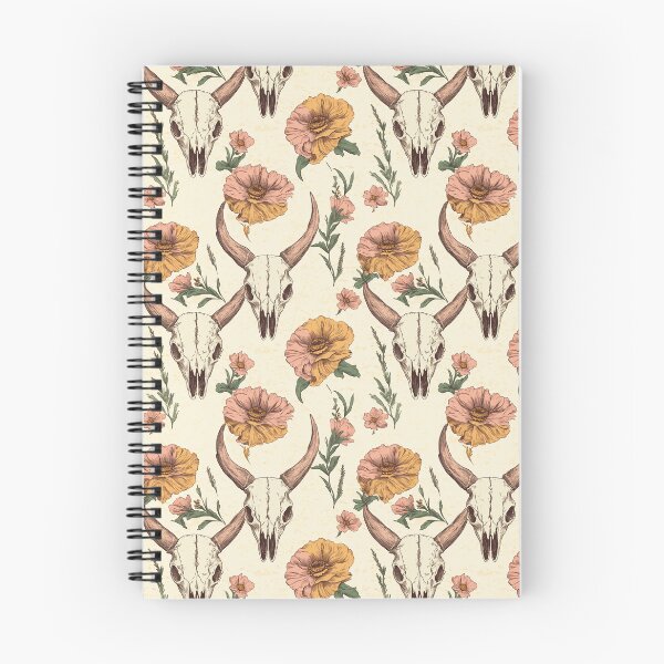 Item preview, Flowery Cow Skull – Rustic and Bohemian Pattern designed and sold by MidArtForge.