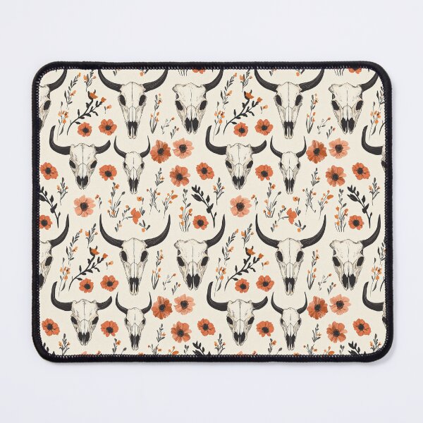 Item preview, Flowery Cow Skull – Rustic and Bohemian Pattern designed and sold by MidArtForge.
