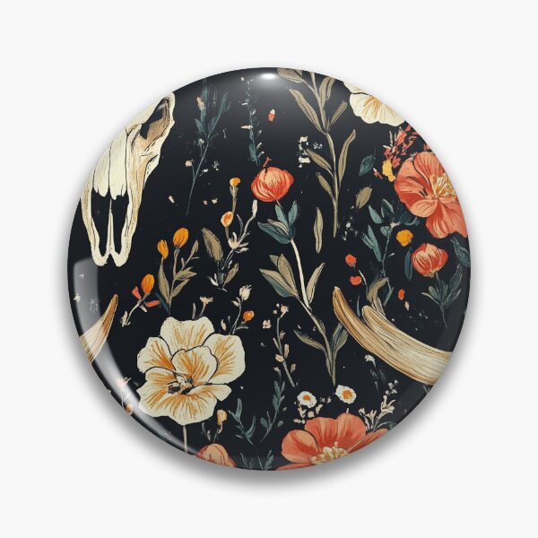 Item preview, Flowery Cow Skull – Rustic and Bohemian Pattern designed and sold by MidArtForge.