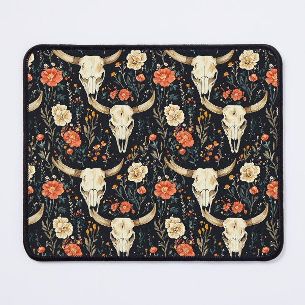 Item preview, Flowery Cow Skull – Rustic and Bohemian Pattern designed and sold by MidArtForge.