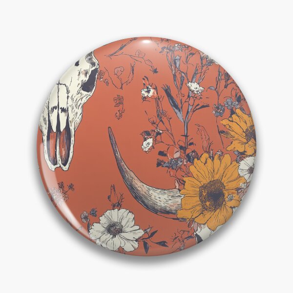 Item preview, Flowery Cow Skull – Rustic and Bohemian Pattern designed and sold by MidArtForge.
