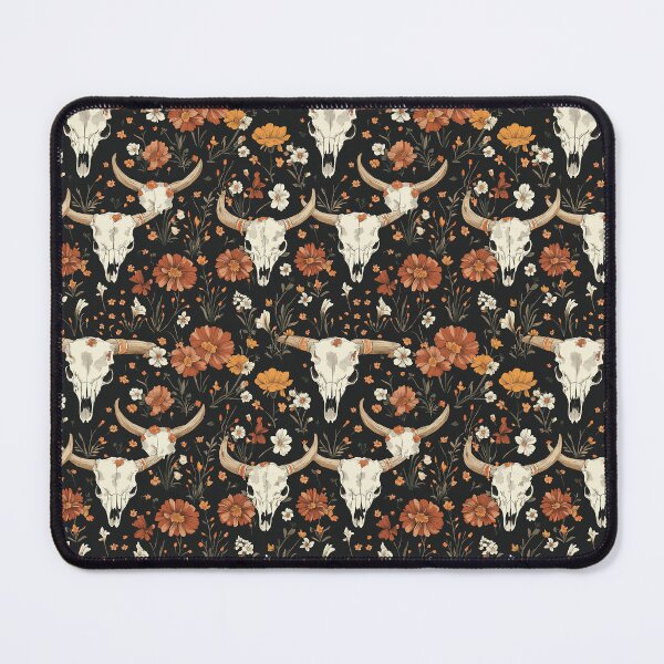 Item preview, Flowery Cow Skull – Rustic and Bohemian Pattern designed and sold by MidArtForge.