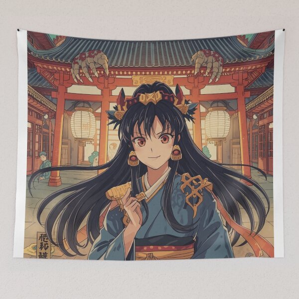 Item preview, Anime Zodiac Goddess – Ukiyo-e Japanese Woodblock Fantasy with Kaiju designed and sold by Vandy Fullam.