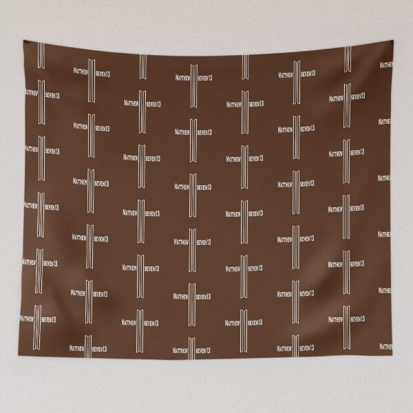 Item preview, Simple Abstract and minimal thought provoking bible inspired Cross design art - Enter by Narrow Gate Matt 7 White design designed and sold by ZechJohnRB.