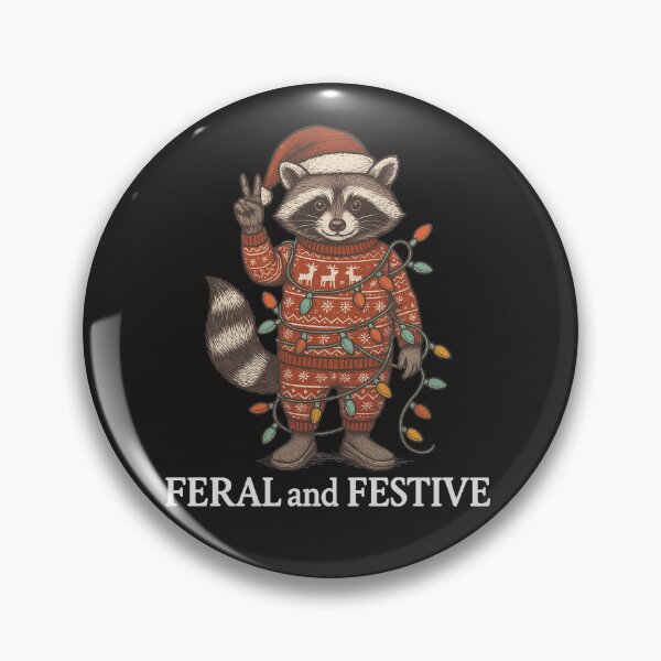 Item preview, Feral and Festive Raccoon Christmas Lights designed and sold by kiralynstration.