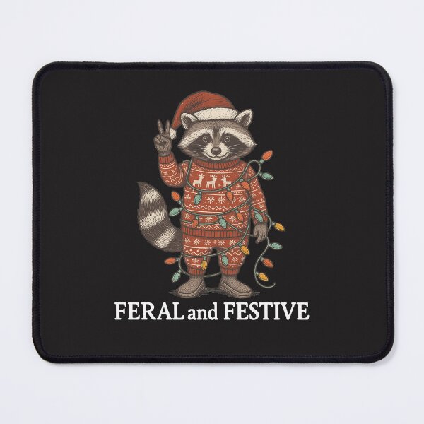 Item preview, Feral and Festive Raccoon Christmas Lights designed and sold by kiralynstration.