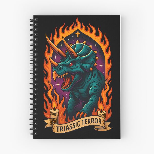 Item preview, Triassic Terror Triceratops Art – Fiery Prehistoric Beast Illustration designed and sold by DreamiCanvas.