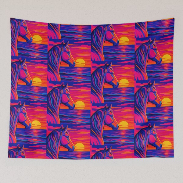 Item preview, Cute horse sunset watching  designed and sold by Dogandesighn.