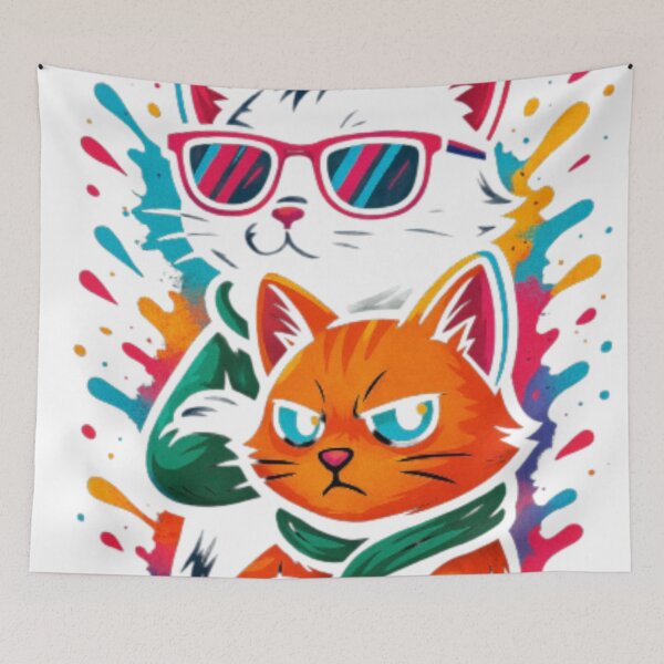 Item preview, Funky Cats – Colorful Pop Style designed and sold by LuneDeauDesign.