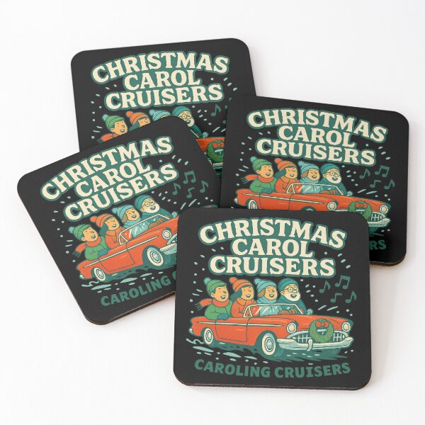 Item preview, Christmas Carol Cruisers – Retro Holiday Carols & Classic Car Design designed and sold by AddictiveDesign.