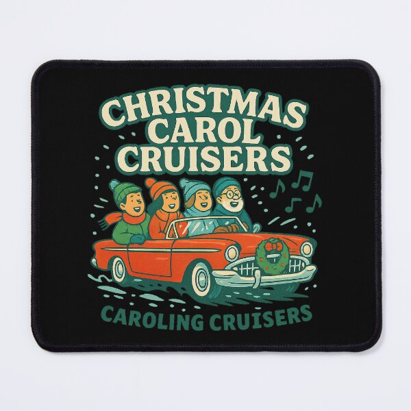 Item preview, Christmas Carol Cruisers – Retro Holiday Carols & Classic Car Design designed and sold by AddictiveDesign.