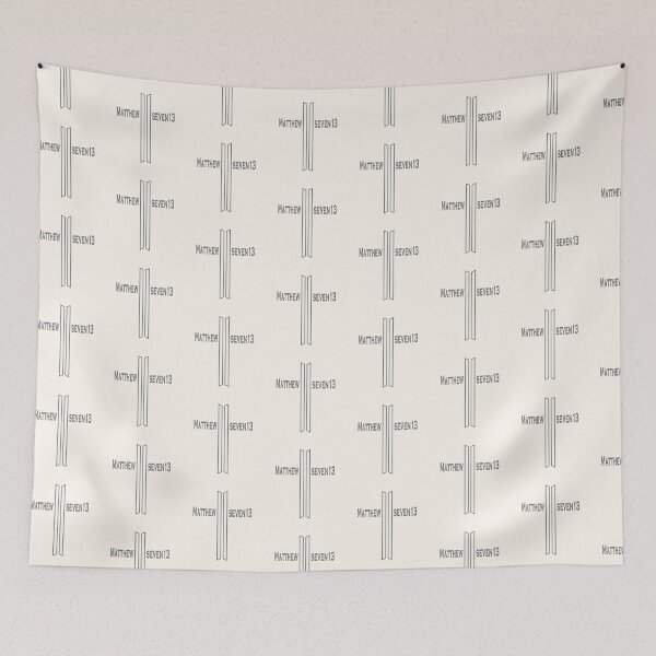 Item preview, Simple Abstract and minimal thought provoking bible inspired Cross design art - Enter by Narrow Gate Matt 7 :13 Greyish Black design designed and sold by ZechJohnRB.