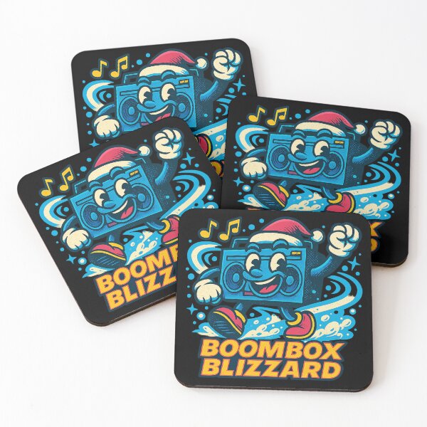 Item preview, Boombox Blizzard – Retro Cartoon Boombox Christmas Design designed and sold by AddictiveDesign.