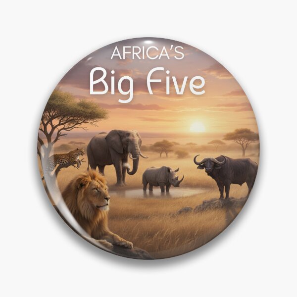 Item preview, Big Five African Safari Animals - Wildlife of Africa designed and sold by OugelShop.