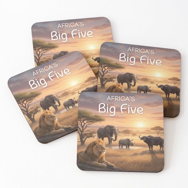 Item preview, Big Five African Safari Animals - Wildlife of Africa designed and sold by OugelShop.
