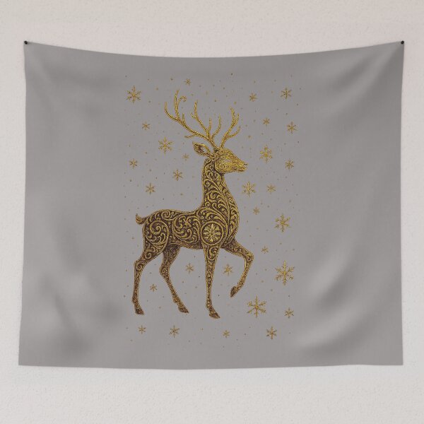Item preview,  Golden Reindeer Illustration designed and sold by FusionRealm.