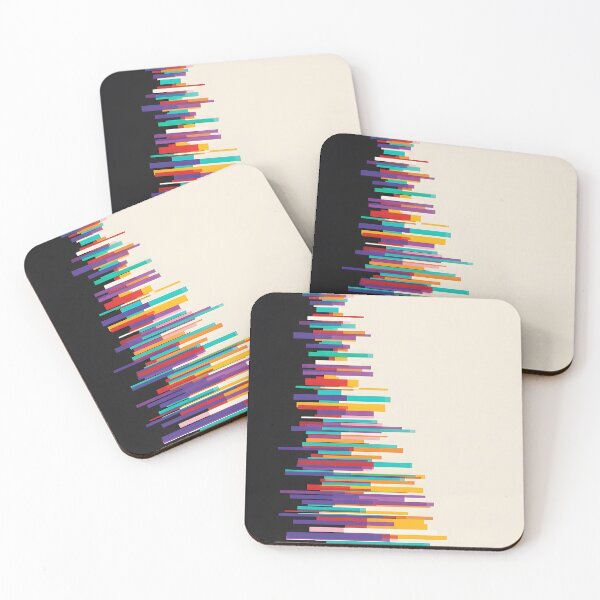 Item preview, Horizontal line art for modern decor | Abstract horizontal color spectrum designed and sold by Fespb.