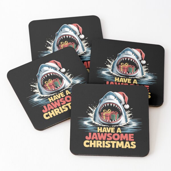 Item preview, Have a Jawsome Christmas Funny Shark Gift T-Shirt designed and sold by Slaw-Creation.