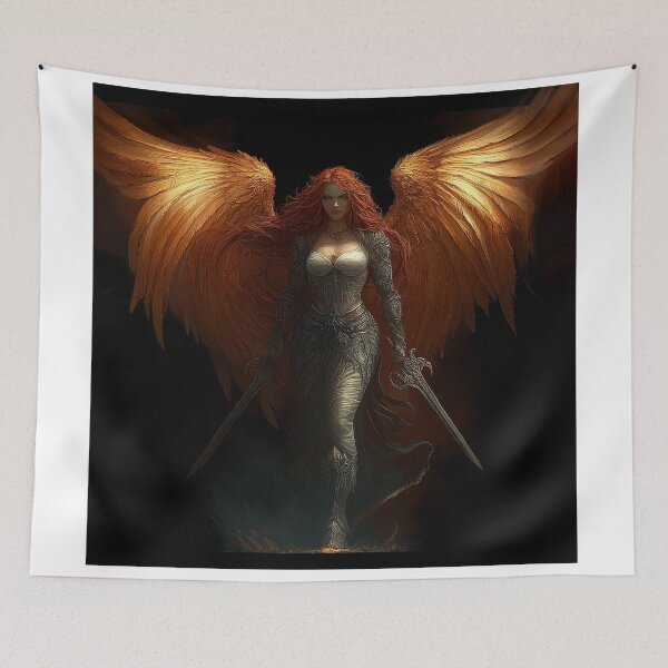 Item preview, Flame-Winged Valkyrie with Twin Blades designed and sold by Daagath.