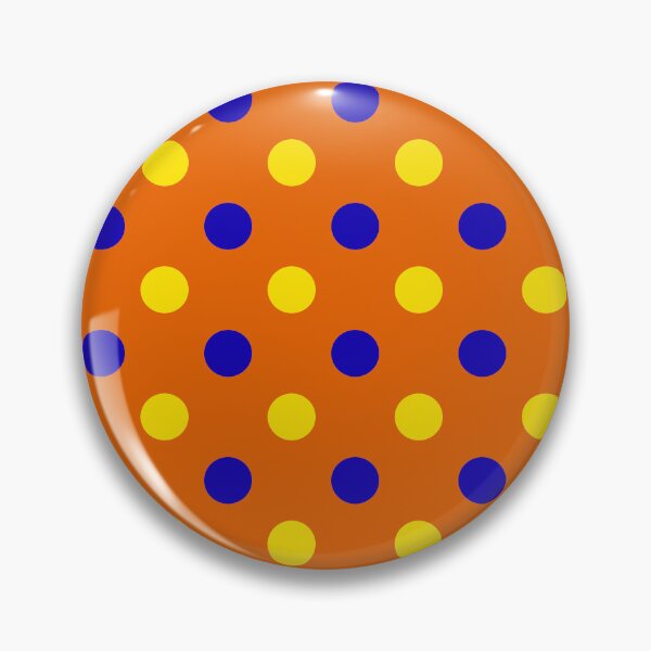 Item preview, Yellow Blue Polka Dots On Orange Background Design  designed and sold by PatternTitan.