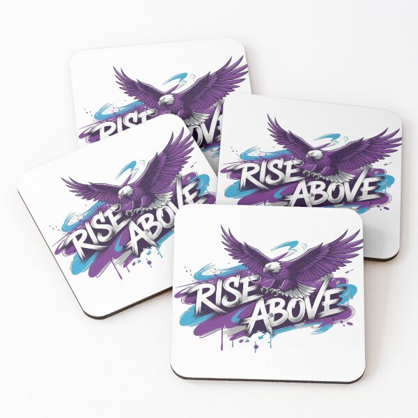 Item preview, "Rise Above" Purple Eagle Art designed and sold by InkWeaveShop.
