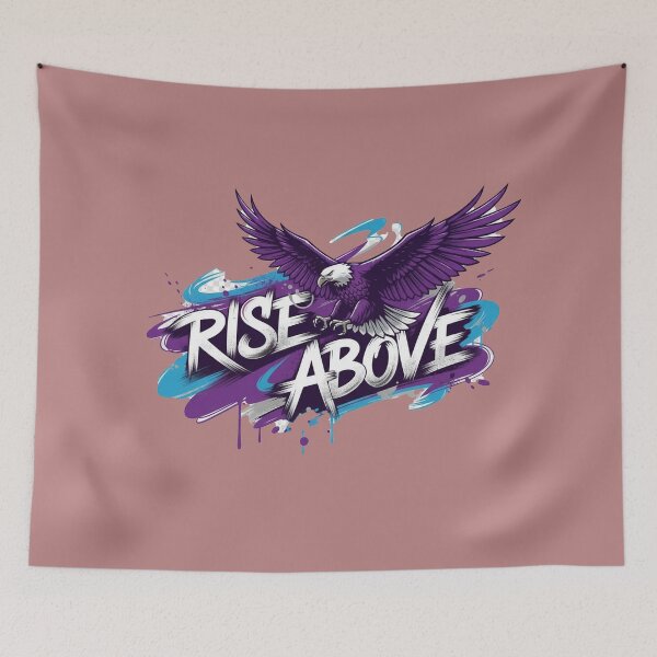 Item preview, "Rise Above" Purple Eagle Art designed and sold by InkWeaveShop.