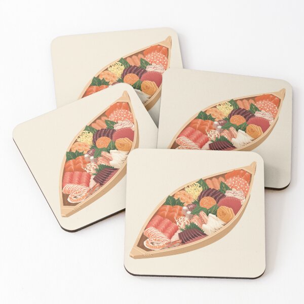 Item preview, Japanese Sashimi Boat Platter Illustration designed and sold by loccotown168.