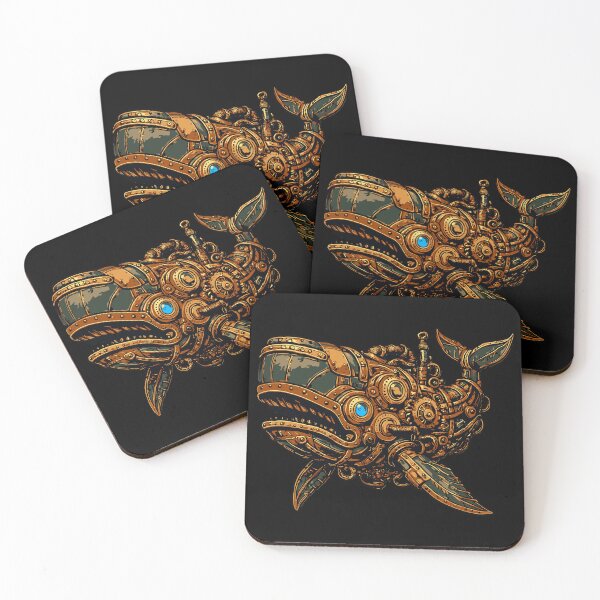 Item preview, Steampunk Mechanical Whale – Brass Cyber Whale designed and sold by SeoulInkSoul.