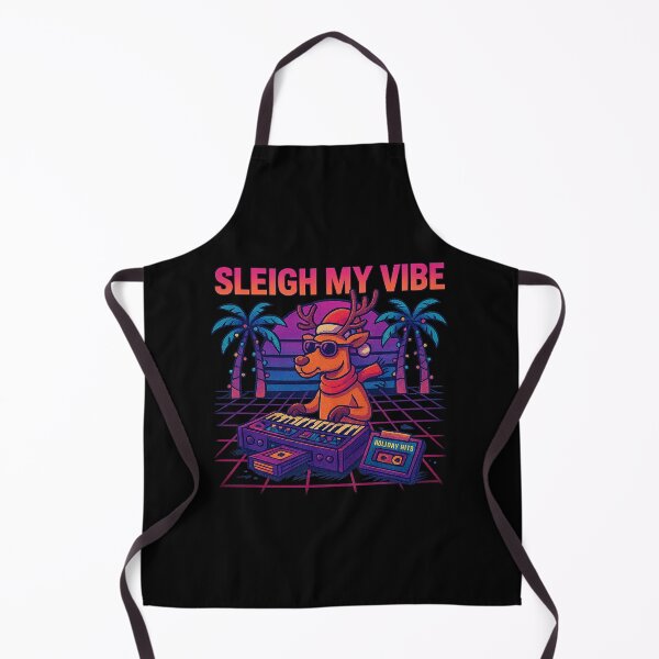 Item preview, Sleigh My Vibe – Retro Synthwave Christmas Reindeer Design designed and sold by AddictiveDesign.