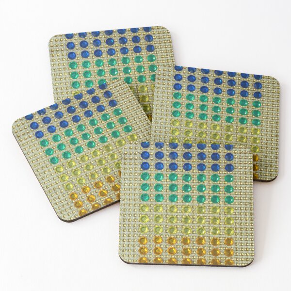 Item preview, Rhinestone gems in colors on gold grid designed and sold by MYTOPSHELF.