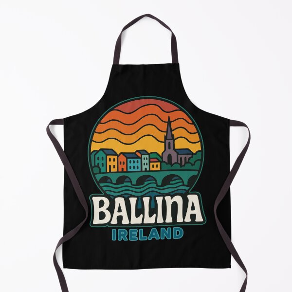 Item preview, Ballina Ireland Skyline Retro Travel designed and sold by TomFrontierArt.