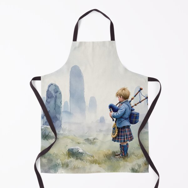 Item preview, Scotland, a child playing the bagpipes on the moor designed and sold by jefboutique6150.