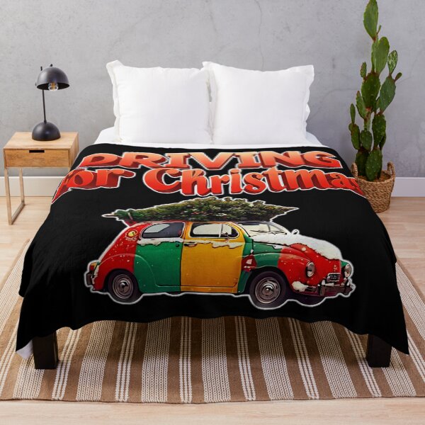 Item preview, Driving for Christmas — Retro Holiday Car with Christmas Tree designed and sold by Aileen404.