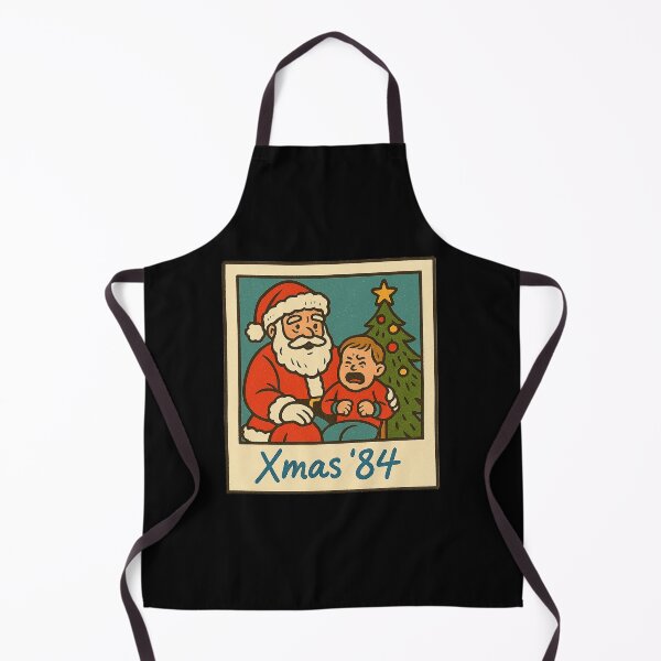 Item preview, Xmas ’84 – Funny Retro Crying Kid with Santa Vintage Christmas Design designed and sold by AddictiveDesign.