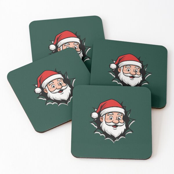 Item preview, Santa Peeking Through Christmas Artwork T-Shirts /Throw Blankets & Tapestries designed and sold by loccotown168.