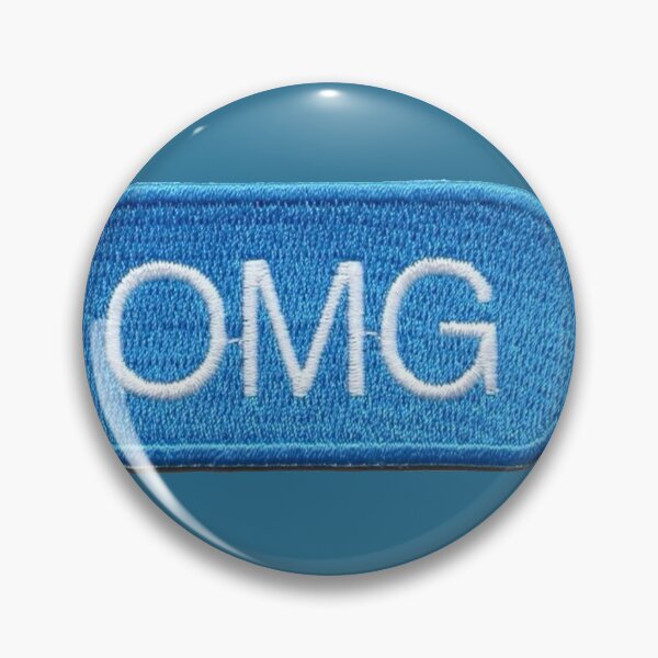 Item preview, OMG Text Speech Bubble Patch | Funny Meme Message Sticker | Blue Chat Bubble Design designed and sold by meepmeep52.