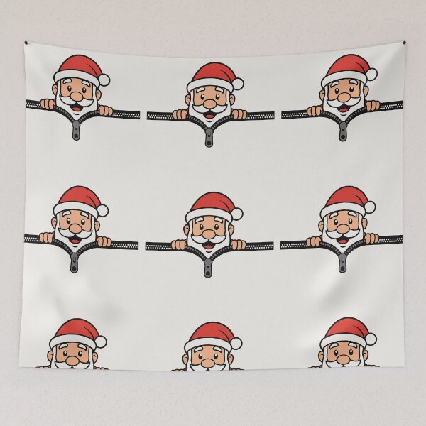 Item preview, Peeking Santa Claus Zipper Christmas Design designed and sold by loccotown168.