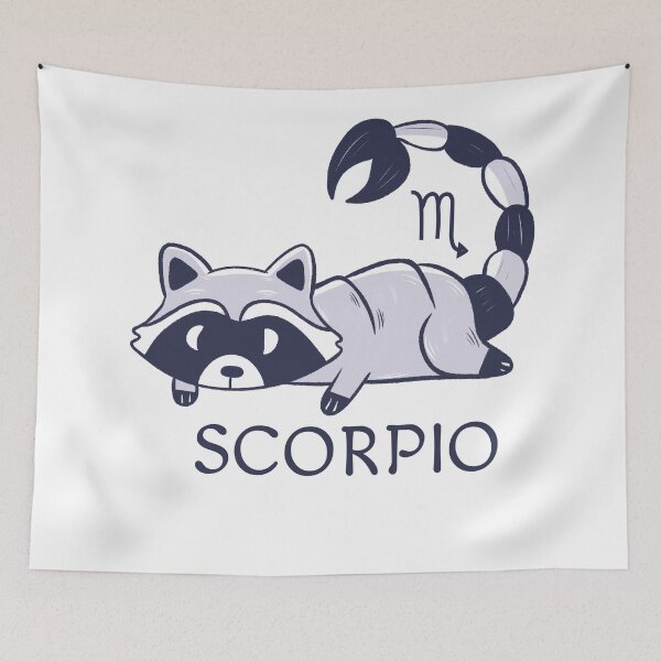 Item preview, Funny Scorpio Raccoon Lazy Zodiac designed and sold by Iqrapixels.