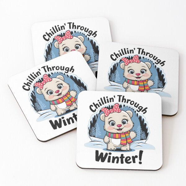Item preview, Chillin Through Winter T-Shirt | Cute Polar Bear Cub in Scarf | Arctic Animal Holiday Gift designed and sold by al21ex.