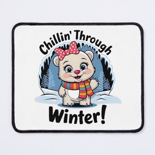 Item preview, Chillin Through Winter T-Shirt | Cute Polar Bear Cub in Scarf | Arctic Animal Holiday Gift designed and sold by al21ex.